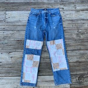 BDG | Relaxed straight floral patched mom jeans 29